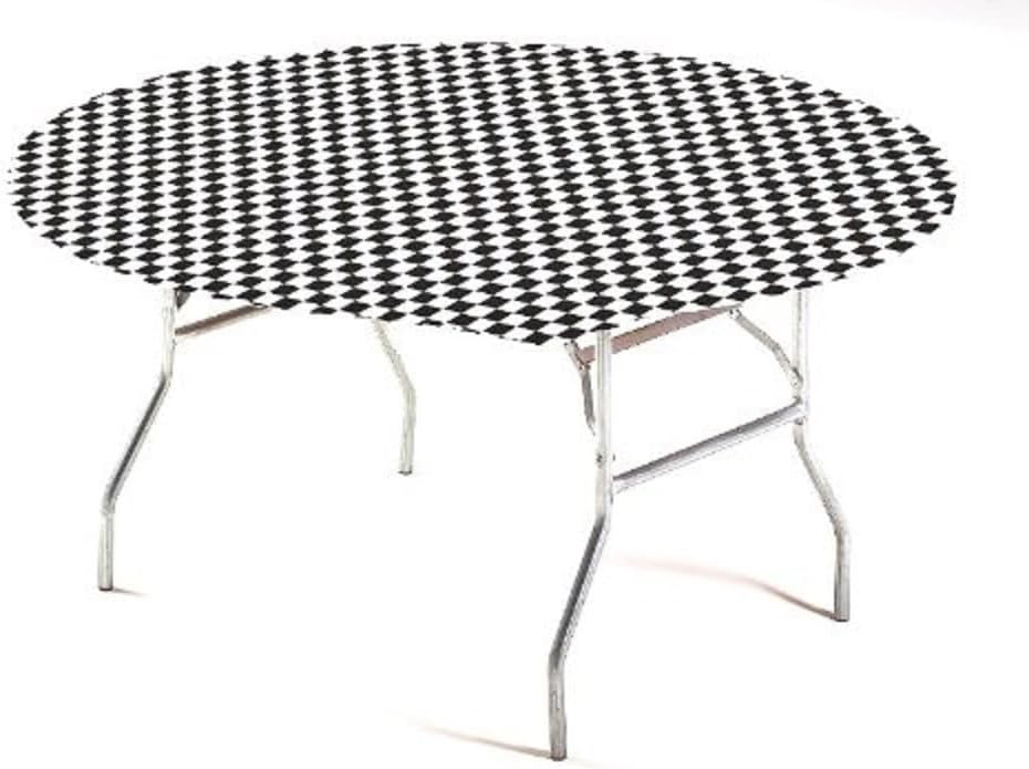 Creative Converting 703000 Black Checkered Tablecloth 60x60in