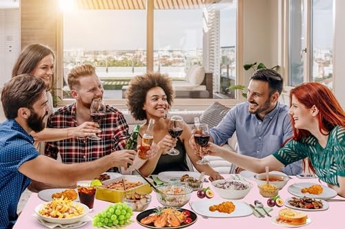 4 Pack Pastel Color Tablecloths for Birthday Parties