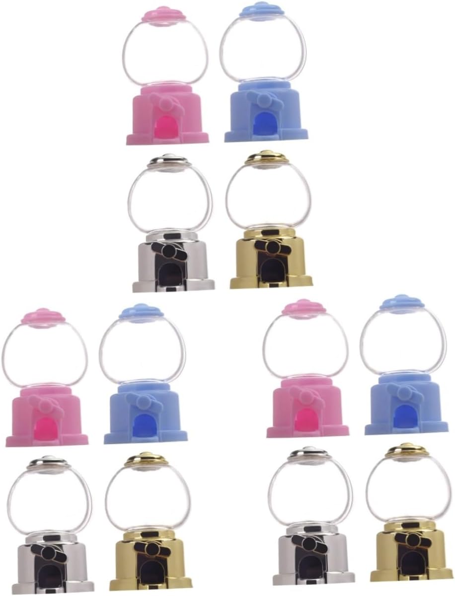 Healifty 16pcs Manual Gumball Machine Candy Dispenser Light Silver for Parties Events and Fun Treats