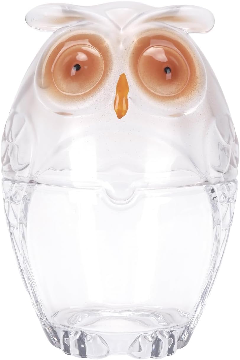 Owl Candy Jar Glass Storage Container Decorative Serving Dish