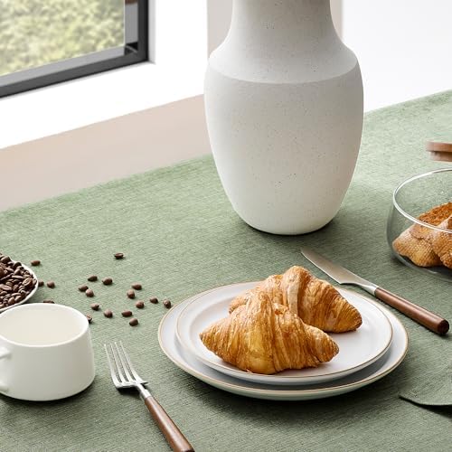 Sage Green Rectangle Waterproof Tablecloth for 4-6 Seats