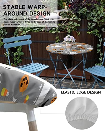 Halloween Fitted Round Tablecloth with Elastic Edge