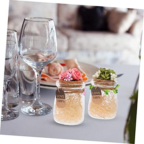 STOBAZA 4Pcs Candy Containers with Cork for Wedding Decor and Storage