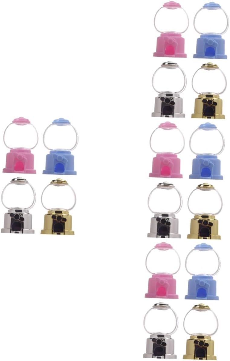 GLEAVI 4pcs Mini Gumball Machine Candy Dispenser