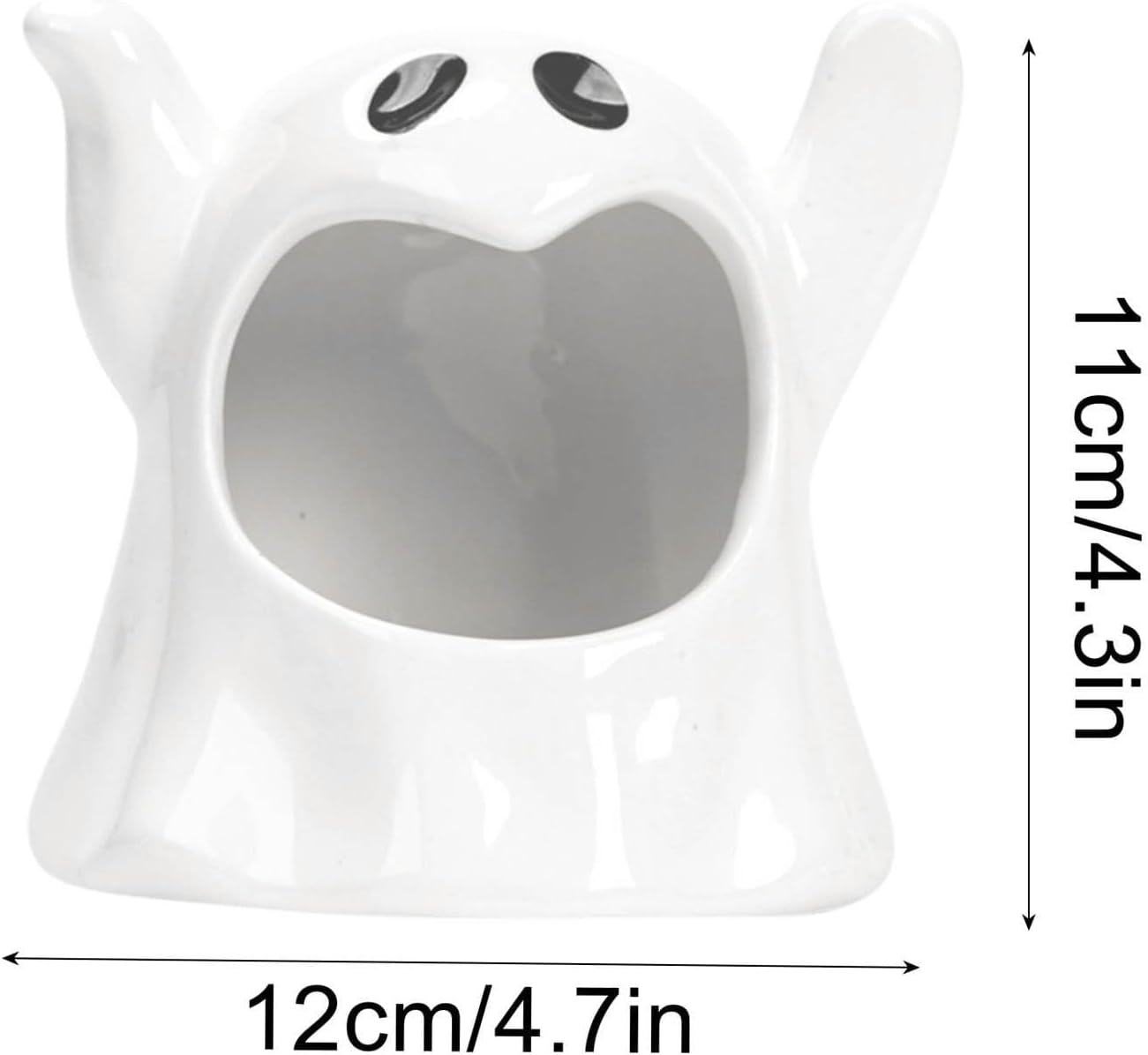 Ceramic Halloween Candy Bowl Ghost Candle Holder - 2pcs