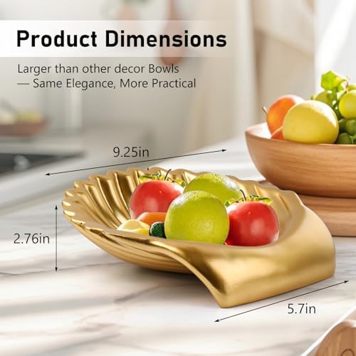 Large Decorative Bowl with Scallop Shape for Home Decor