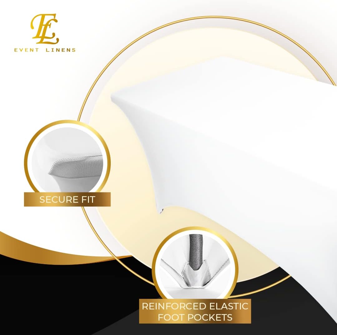 6ft Spandex Tablecloth Rectangular - Wedding Banquet Linen Cover
