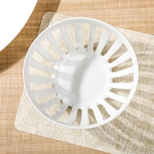 SLIVOUS Ceramic Fruit Bowl 95 Inch White