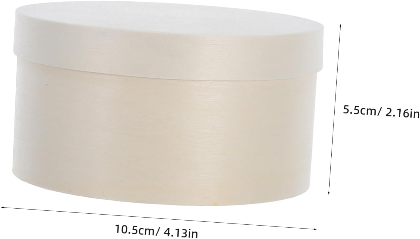 Healeved Round Wooden Box for Storage and Party Favors