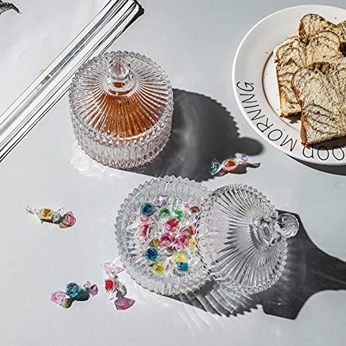 Crystal Clear Castle Jar Set of 2 with Lid