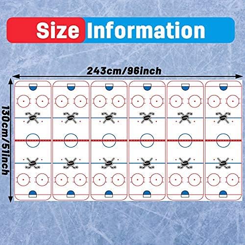 Boao Hockey Tablecloth 54x96 Inch 3 Pcs White Table Cover