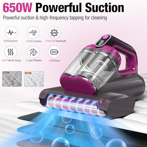 BYHUME Mattress Vacuum Cleaner with UV-C Light