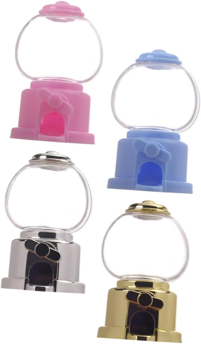 Healifty 16pcs Manual Gumball Machine Candy Dispenser Light Silver for Parties Events and Fun Treats