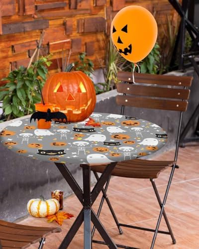 Halloween Fitted Round Tablecloth with Elastic Edge