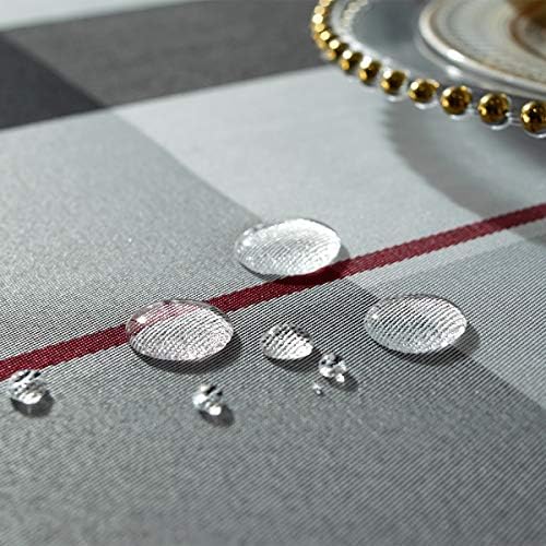 Sastybales Rectangle Tablecloth 60x84 Inch Checkered Spillproof Anti Shrink