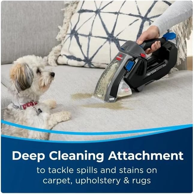 Bissell Pet Stain Eraser Duo Portable Deep Cleaner and Dry Hand Vacuum
