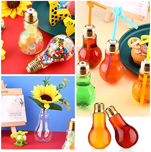 72 Plastic Light Bulb Candy Boxes with Gold Lids