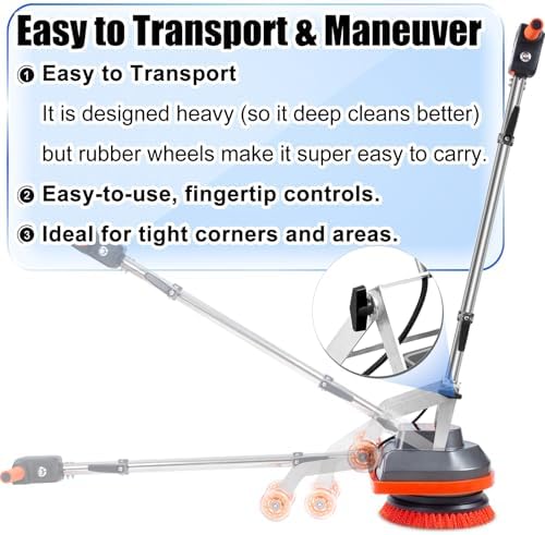Commercial Floor Scrubber Machine with Brushes and Pads