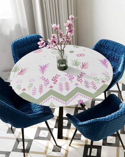 ZOE GARDEN Botanical Boho Round Waterproof Table Cover