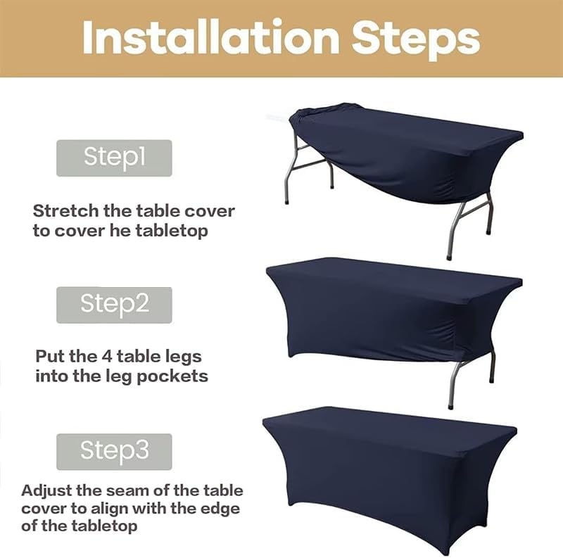 Spandex Table Cover for 6ft Rectangular Table