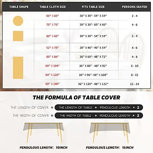 Horaldaily Summer Tablecloth 60x84 Inch Rectangular