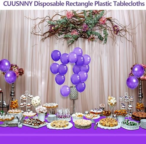 14 Packs Rainbow Plastic Tablecloths for Parties