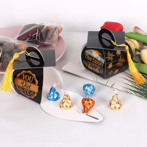 CCINEE 30 Pcs Graduation Cap Candy Box Set
