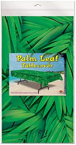 Beistle Palm Leaf Table Cover 54x108 In