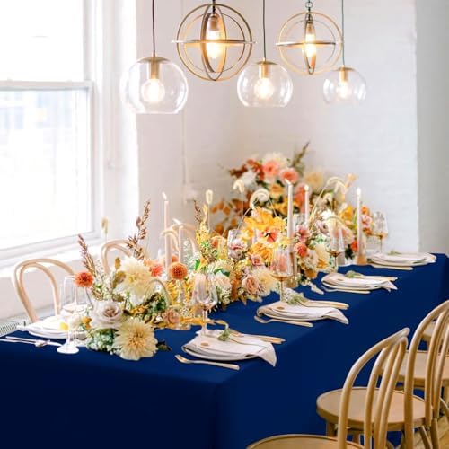 Sancua Navy Blue Tablecloths for 8 Foot Rectangle Tables 6 Pack