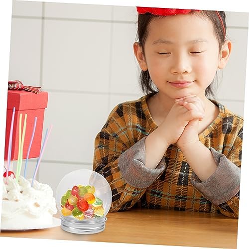 150ml Plastic Candy Bottle 12 Pack Light Bulb Shaped Snow Globe Kit