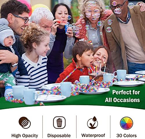Exquisite Emerald Green Party Tablecloths 12-Pack