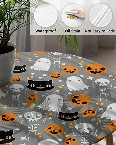Halloween Fitted Round Tablecloth with Elastic Edge