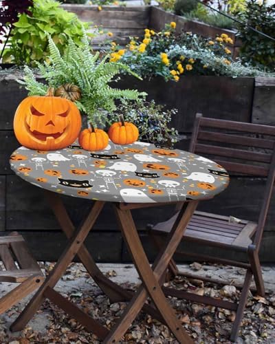 Halloween Fitted Round Tablecloth with Elastic Edge