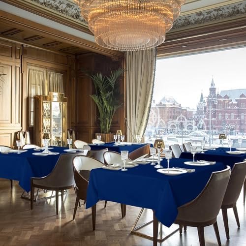 Sancua Navy Blue Tablecloths for 8 Foot Rectangle Tables 6 Pack