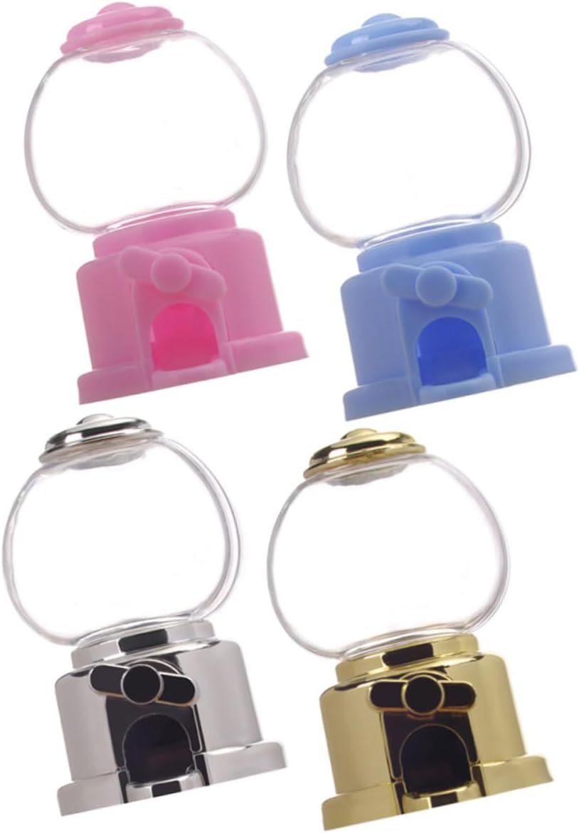 Healifty 16pcs Manual Gumball Machine Candy Dispenser Light Silver for Parties Events and Fun Treats