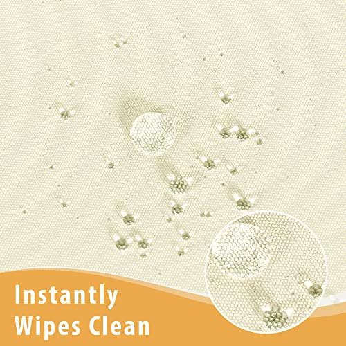 Obstal 2 Pack Table Covers for 4 Foot Rectangle Tables - Cream