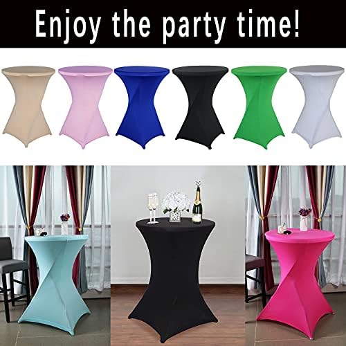 Jeloris 2 Pack 32x43 Inch Highboy Red Cocktail Spandex Tablecloth