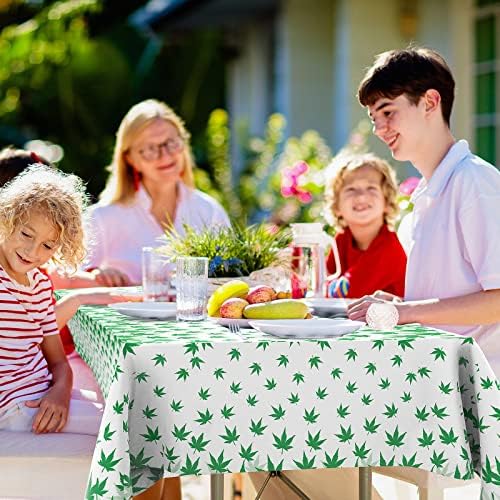 Tegeme Tropical Leaf Table Covers 2 Pack Green 54x108 Inches