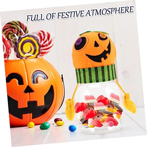 Halloween Candy Jar with Pumpkin Design for Parties and Home Use