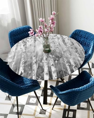 ZOE GARDEN Abstract Tree Round Waterproof Table Cover