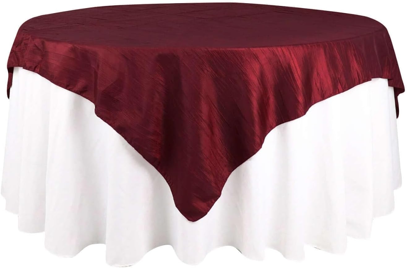 Balsa Circle 72x72 Inch Burgundy Table Overlay