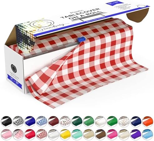 Grandipity Plastic Tablecloth Roll 54 Inch x 100 Feet