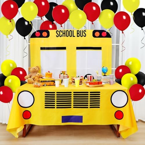 Oudain School Bus Party Decorations Set
