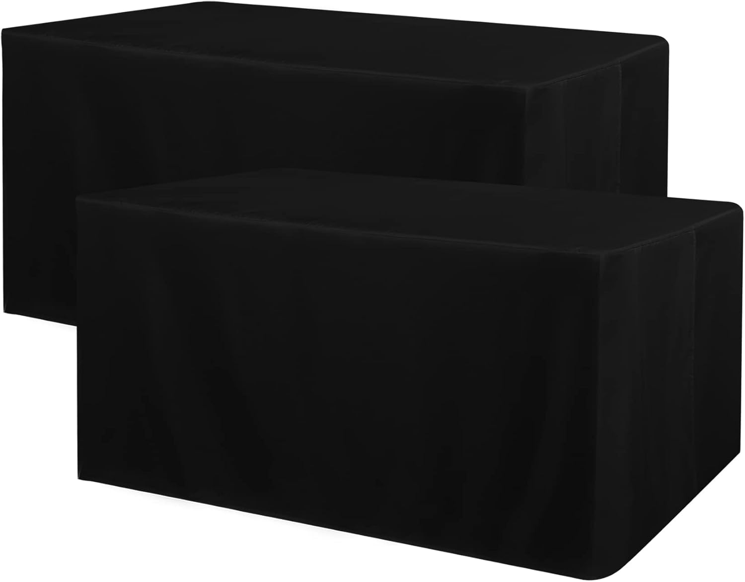 Obstal 2 Pack Black Tablecloths for 4 Foot Rectangular Tables