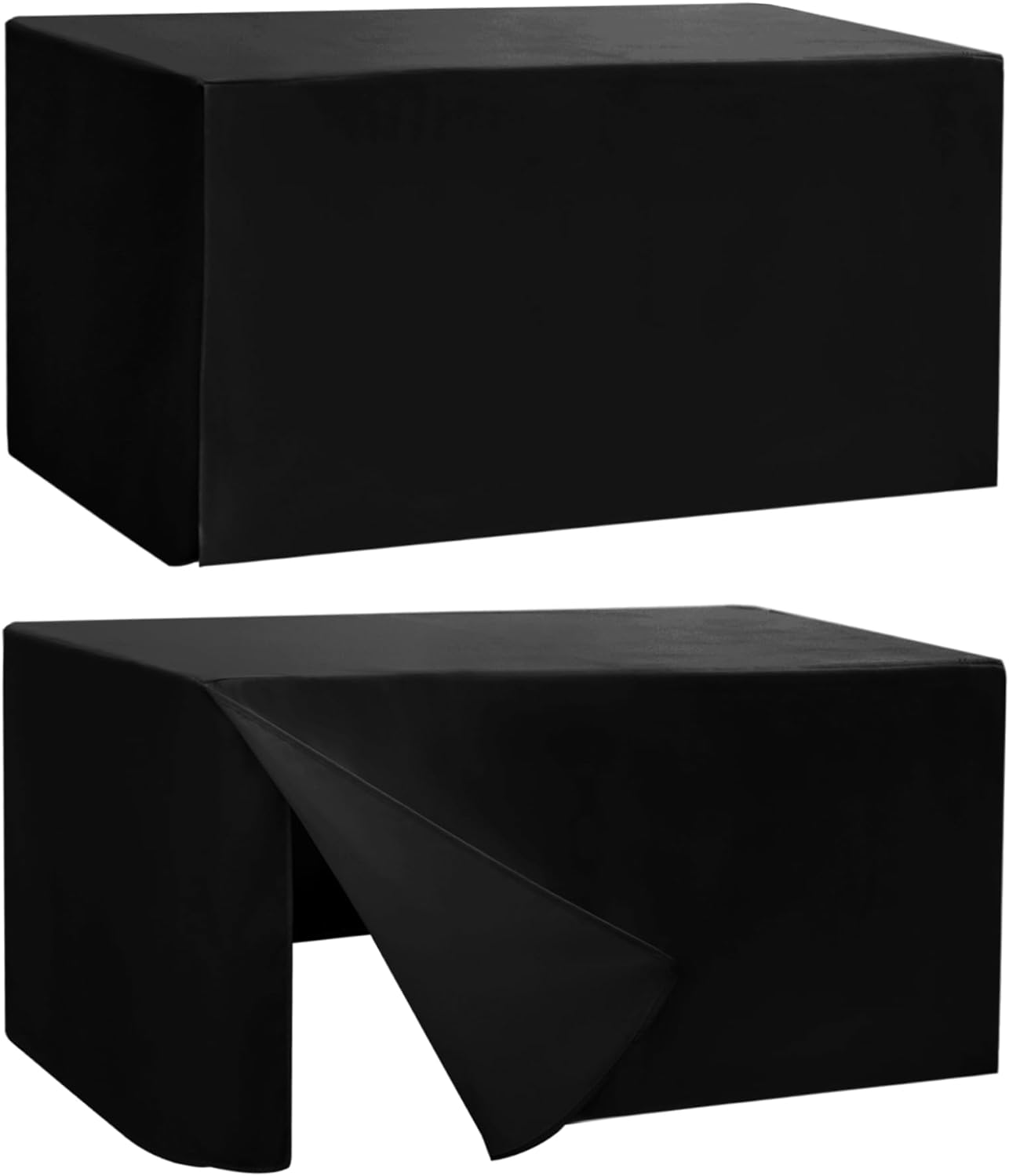 HolidayIdeas Fitted Table Covers 2 Pack Black