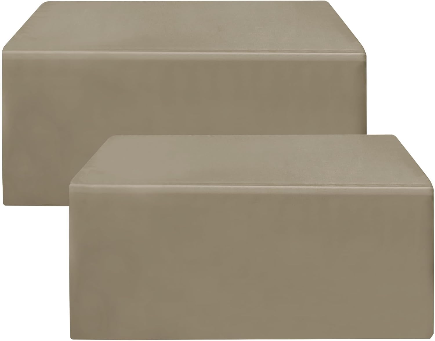 HolidayIdeas Fitted Taupe Table Covers 2 Pack