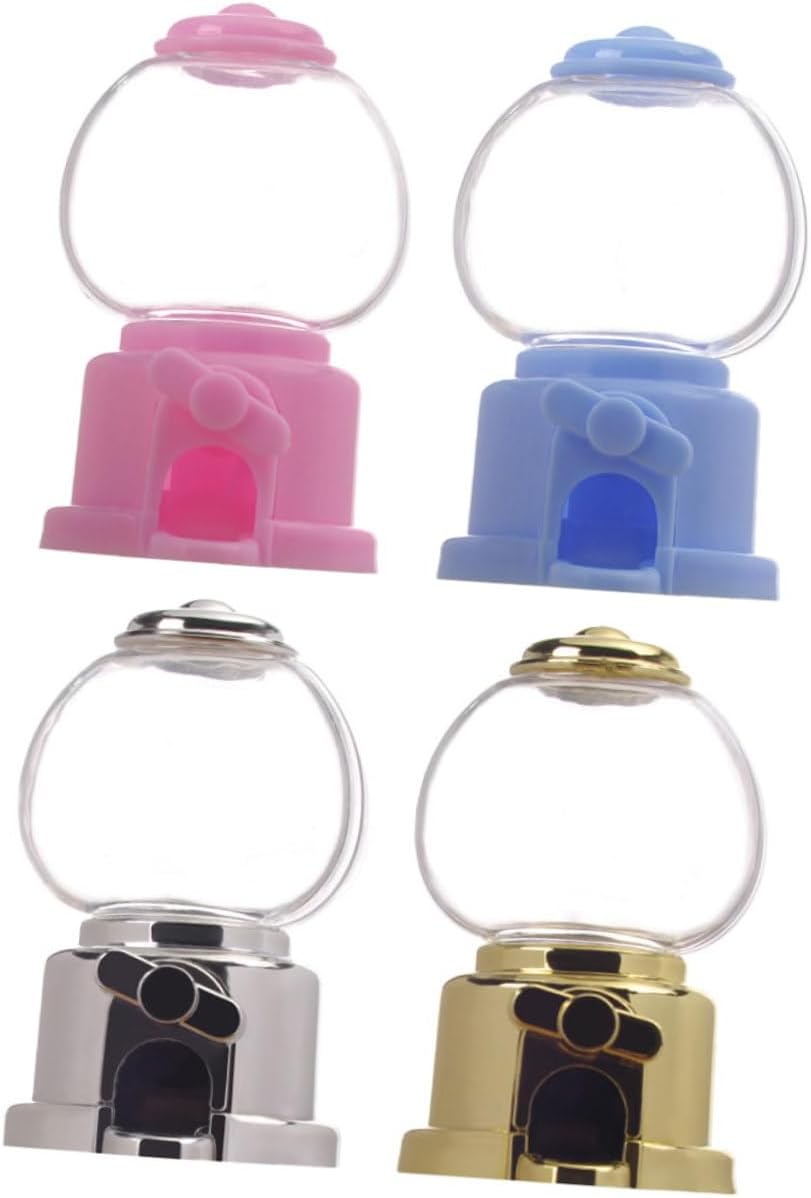 CHILDWEET 4pcs Spiral Gumball Machine Candy Dispenser for Birthday Parties