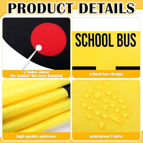 Oudain School Bus Party Decorations Set