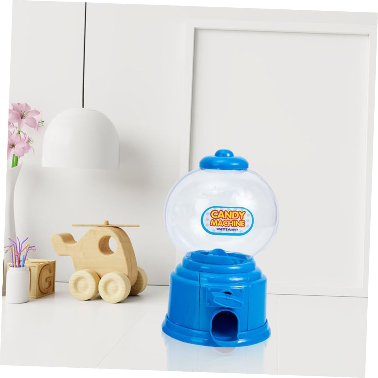 MERRYHAPY Mini Gumball Machine Toy Plastic Candy Dispenser for Kids Coin-Operated Sweet Treats Catcher