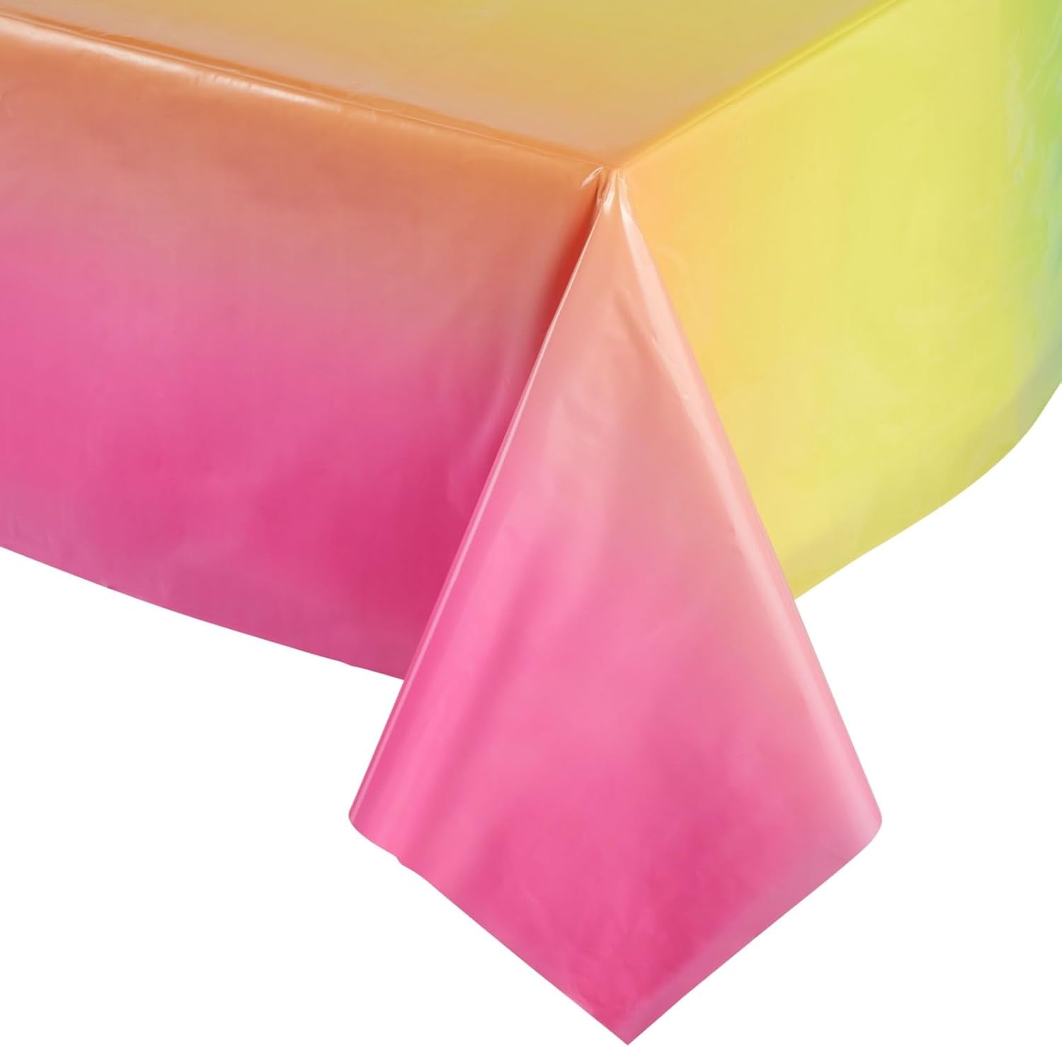 Sparkle and Bash 3 Pack Plastic Ombre Rainbow Tablecloth